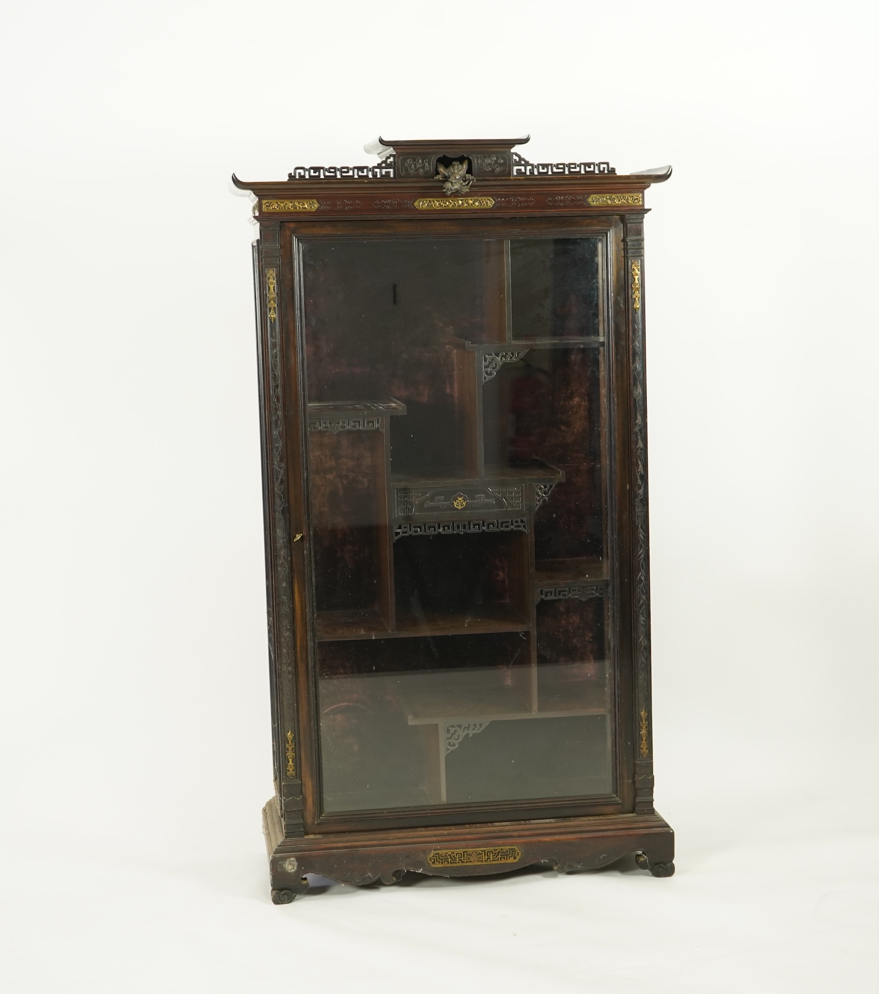 Gabriel Viardot (French, 1830-1906), a French Aesthetic movement mahogany and ormolu mounted cabinet